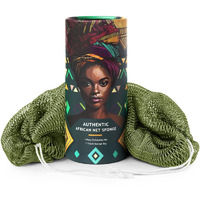 African Net Sponge Authentic - Afro Scrub Exfoliating Net Sponge With Knots - African Bath Sponges For Body Scrubber Exfoliator - Back Scrubber For Shower Bathing Accessories