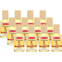 De La Cruz Vitamin E Oil, Vitamin E Oil With Safflower For Skin, Hair, Face And Body, 2.2 Fl. Oz. (12 Bottles)