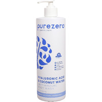 Purezero Hyaluronic Body Wash Deep Moisturizer - Soft Skin Hydration - Moisturizing Skin Cleanser + Coconut Water - No Sulfates, Parabens, Dyes (1 Pack)