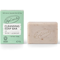Upcircle Fennel + Cardamom Chai Soap Bar 3.5Oz - Certified Organic Vegan Cleanser For Face And Body - Green Clay, Glycerin + Shea Butter Draw Toxins From Pores - Palm Oil Free