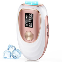 Oreeth Ipl Laser Hair Removal Device For Women & Men - Home 45F Ice-Cooling Contact For Painless & Long-Lasting Results, 86% Hair Reduction In 3 Weeks For Full Body & Bikini Line, Rose Gold