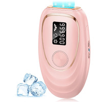 Oreeth Ipl Laser Hair Removal Device For Women & Men - Home 45F Ice-Cooling Contact For Painless & Long-Lasting Results, 86% Hair Reduction In 3 Weeks For Full Body & Bikini Line, Light Pink