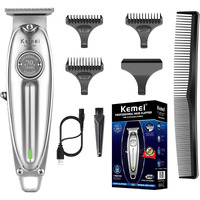 Kemei Professional Beard And Hair Trimmer For Men, Cordless T-Blade Trimmers, Electric Hair Clippers For Barbers And Stylists, All Body Grooming Model 1949