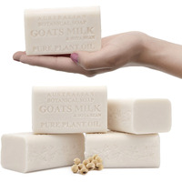 Australian Botanical Goats Milk Soap With Soya Bean 6.6 Oz Luxury Soap Bars Enriched Shea Butter, Luxury Face, Hand And Body Bars Suitable For All Skin Types, Pack Of 4
