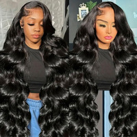 Body Wave Lace Front Wigs Human Hair 200 Density Body Wave Wig Glueless Wigs Pre Plucked Hd Transparent Lace Frontal Wig For Black Women With Baby Hair(26 Inch)