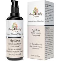 Gaia Body Care 5% Bakuchiol Oil Organic - Anti Aging, Anti Wrinkle, Reduces Fine Lines, Smooths Skin, Hydrates - Botanical Vegan - Natural Retinol Alternative Facial Oil (3.5Oz, Unscented)