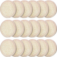 18 Packs Exfoliating Loofah Sponge Pads Mini Facial Body Bath Shower Loofah Sponge Pad Natural Exfoliating Scrubber Brush For Women Men