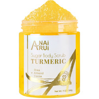 Anai Rui Turmeric Body Scrub Exfoliator, Sugar Scrub For Exfoliating, Smoothing, Hydrating Skin, Face & Body Scrub With Turmeric, Face Body Hand And Foot Scrub, Moisturizing Body Skincare, 9 Oz