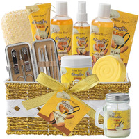 Spa Gift Baskets For Women, Perfumes Gifts For Women 25 Pcs For Women & Men Bath And Body Shower Bath Kit, Vanilla & Honey Almond Birthday Gifts Bath Gift Spa Kit, Mother's Day Gifts For Mom