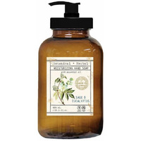 Home And Body Company Botanical + Herbal Hand Soap 22Fl/605Ml Infused With Essential Oils, Made In A Amber Glass Bottle (Sage Eucalyptus)