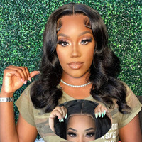 Atilck Wear And Go Glueless Wig - Body Wave Lace Front Human Hair Wigs For Black Women - Pre Plucked And Pre Cut 4X4 Lace Closure - No Glue Needed For Beginners, 18 Inch