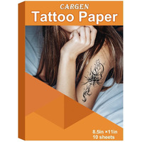 Cargen Printable Temporary Tattoo Paper For Inkjet & Laser Printer, Diy Hand-Painted Image Transfer Decals For Body Custom Tattoo Papers For Party Birthday Halloween -8.5 * 11 Inch -10 Sheets