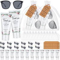 Dansib 12 Sets Mini Sunscreen And Sunglasses Bulk For Wedding Party Spf30 Water Resistant Sunscreen Lotion Bulk 1Oz Travel Size For Thank You Gifts Wedding Party Supplies (Floral)