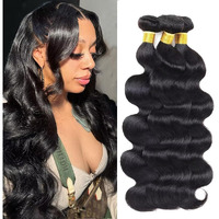 12A Human Hair Bundles 22 22 22 Inch Body Wave Bundles Human Hair 100% Unprocessed Brazilian Virgin Weave 3 Bundle For Women Natural Black Wet And Wavy Human Hair Extensions