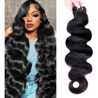 Perismoda Body Wave Human Hair Bundles 15A Raw Human Hair Bundles 100% Unprocessed Brazilian Virgin Human Hair Extensions 30 Inch Quick Weave Hair Extensions Natural Color