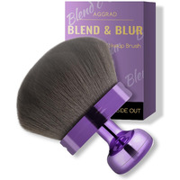 Upgraded Blend & Blur Body Makeup Brush For Self Tanner Tanning Lotion Sunscreen Applicator For Back Leg Makeup, Kabuki Foundation Brush For Liquid Beauty Supreme Cream Bronzer Brush For Face, Violet