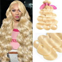Yisea Brazilian 613 Body Wave 3 Bundles 300G 12A Unprocessed Virgin Hair 100% Human Hair 613 Body Wave Bundles Body Weave Hair Extensions 613 Color Mixed Length Hair Bundles 12 12 12
