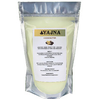 Yajna Organic Raw Cocoa Butter 100% Pure,Natural & Unrefined| Skin Moisturizer For Face, Body & Hair| 1 Lbs/450 Gm Ivory/White Grade A | Diy Creams, Balms, Lotions, Soaps| Softens Dry & Tough Skin