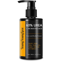 Youngyounglove Fragrance Free 60% Urea Cream Plus 2% Salicylic Acid, For Dry Cracked Hands Knees Feet Heels, Repair Unscented Foot Cream For Dead Skin, Lotion For Moisturizing And Softening 6.76 Oz