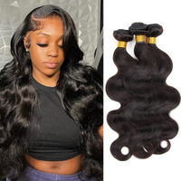 Body Wave Bundles Human Hair 22 24 26 Inch Human Hair Bundle 100% Unprocessed Brazilian Virgin Hair 3 Bundles Human Hair Extensions For Black Women Natural Color