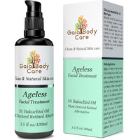 Gaia Body Care 5% Bakuchiol Oil Organic - Anti Aging, Anti Wrinkle, Reduces Fine Lines, Smooths Skin, Hydrates - Botanical Vegan - Natural Retinol Alternative Facial Oil (3.5Oz, Rose)