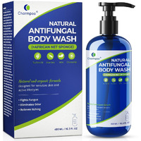 Charmpoo Natural Antifungal Body Wash: Tea Tree Fights Fungus Eliminates Odor Relieves Itching Formula For Sensitive Skin And Active Lifestyles 16.3 Fl Oz