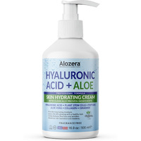 Alozera Hyaluronic Acid Body Lotion With Aloe & Stem Cells, Daily Moisturizing Lotion For Dry, Sensitive Skin Hydration, Non-Greasy, Lightweight Moisturizer, Fragrance-Free, 16.9 Oz
