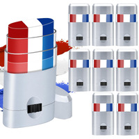 8Pcs Red White And Blue Face Paint Stick, Long Lasting Patriotic Body Painting Baseball Eye Black America Usa Flag Makeup Stick 4Th Of July Accessories For Kids Women Men Sports Party Independence Day
