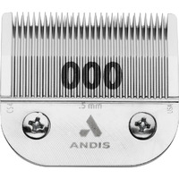 Andis - 64480, Ceramic Edge Carbon-Infused Detachable 0.5Mm Clipper Blade - Close Cutting, Body Grooming Blades - Compatible With Most Andis, Oster A5, Series Clipper - Size 1/50"" Cut Length, Chrome