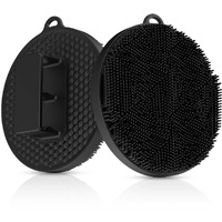 Silicone Body Scrubber For Men & Women - Loop Fin Bristles Loofah For Gentle Exfoliating & Lathering With Body Scrub & Wash, Durable & Hygienic, Body Brush Deep Cleansing Exfoliator