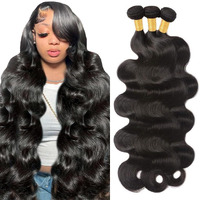 14A Human Hair Bundles Body Wave Bundles Human Hair 28 30 32 Inch 100% Unprocessed Brazilian Virgin Hair Body Wave 3 Bundles Human Hair Extensions For Women Natural Black Quick Weave