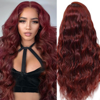 Migura 30 Inch Reddish Brown Lace Front Wigs Human Hair Pre Plucked 200 Density Body Wave Human Hair Wig Reddish Brown Wig Human Hair 13X4 Hd Lace Frontal Wigs Color Auburn Lace Wig