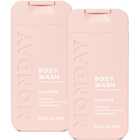 Monday Haircare Cleanse Body Wash With Grapefruit Extract, Hyaluronic Acid, Shea Butter, Coconut Oil For Normal To Oily/Combination Skin 600 Ml (Dual Pack)