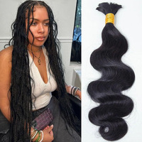 Ywigs Body Wave Human Braiding Hair For Boho Braids No Weft Virgin Human Hair 50G Bulk Human Hair For Braiding 18Inch