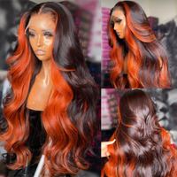 200% Density Wear And Go 9X6 Glueless Wigs Human Hair Pre Plucked Pre Cut For Beginners Ginger Body Wave Lace Front Wigs Human Hair For Black Women Hd Lace Closure Colored Glueless Wig(26 Inch)