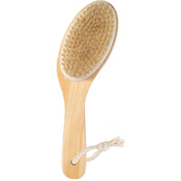 Bamboo Curved Long Handle Dry Brushes, Dry Body Brush For Dry Skin, Blood Circulation, Cellulite Treatment,Wet And Dry Brush Suitable For All Kinds Of Skin With Soft And Stiff Bristles