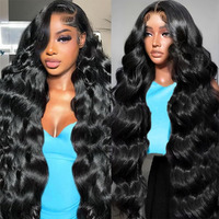 Gurdan Body Wave 13X6 Lace Front Wigs Human Hair Pre Plucked With Baby Hair Hd Lace Frontal Wig 13X6 Lace Front Wigs Human Hair 200 Density Natural Color Glueless Wigs 34 Inch