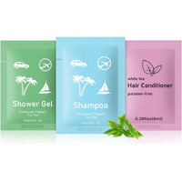 Body Wash Shampoo Conditioner Set Travel 0.28Fl Oz,Travel Size Shower Gel Set,Shampoo And Conditioner Travel Bulk,Hotel Supplies Bulk Hygiene Kits For Homeless Guests Hotel (20)