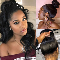 Body Wave 360 Lace Front Wigs Human Hair Pre Plucked Lace Frontal Wigs With Baby Hair For Black Women Natural Black (360 Lace Wigs Human Hair, 18 Inch)