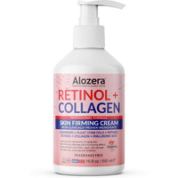 Alozera Skin Firming Retinol Collagen Body Lotion With Stem Cells For Aging Skin And Wrinkles, Non-Greasy, Lightweight Moisturizer, Fragrance-Free, 16.9 Fl Oz