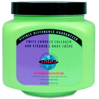 Clear Essence Sensitive Swiss Collagen Vitamin E Creme For Dry Skin - Collagen Moisturizer Face Cream & Body Cream For Uneven Patches & Dull Complexions - Dermatologist Tested Collagen Cream - 19 Oz