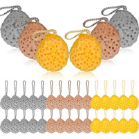 Foldtier 36 Pcs Bath Sponge Deep Cleansing Body Loofah Gentle And Deep Exfoliating Body Scrubber Bath Accessories Men Women Baby Sponge For Bathing Shower, 6 Colors (Classic Color)