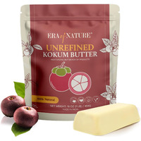 Era Of Nature Kokum Butter -Fresh, Firm Butter, Use To Make Lotion Bars, Body Butters, Lip Balm, Soap, Sunscreens - Scent-Free, 16 Oz (1Lb)