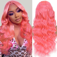 Shciyair 26 Inch Pink Wig Human Hair 200 Density Pink 13X4 Hd Lace Front Wigs Human Hair Pre Plucked Body Wave Human Hair Wig Color Hd Lace Frontal Wigs For Women