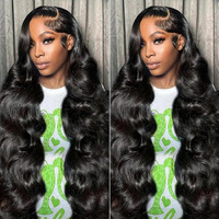 Vrbest Body Wave Glueless Wear And Go Wigs Human Hair Pre Cut Preplucked 5X5 Hd Lace Closure Wigs Human Hair 180 Density Natural Blackcolor 30 Inch