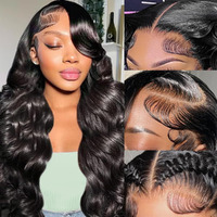 Larvob 13X6 Hd Lace Frontal Wigs Human Hair 200 Density Body Wave Lace Front Wigs Human Hair Pre Plucked Glueless Body Wave Wig With Baby Hair Natural Color 20 Inch