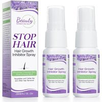 Hair Growth Inhibitor For Face, Hair Inhibitor Permanent Spray, Non-Irritating Hair Inhibitor, Permanent Hair Removal Spray For Body, Face, Underarm, Arm, Leg, Private Areas, Slows Regrowth (2Pcs)