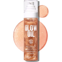 Body Glow Oil?Spf 50 Broad Spectrum??Lightweight Non-Sticky??Moisturizer?Sunscreen Body Oil With Rose Gold Mica, Water Resistant, Glow Moisturizing Coconut, 3.38 Fl Oz (02# Rose)