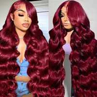 Nollipopco Burgundy Wigs Human Hair 99J13X6 Hd Body Wave Lace Front Wigs Human Hair 200 Density Pre Plucked Red Wig Human Hair For Black Women 22 Inch