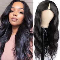 Xagujpo Glueless V Part Wig Human Hair Body Wave For Black Women Upgrade U Part Human Hair Wig 100% Beginner Friendly No Sew In No Glue 180% Density Natural Color (26 Inch)